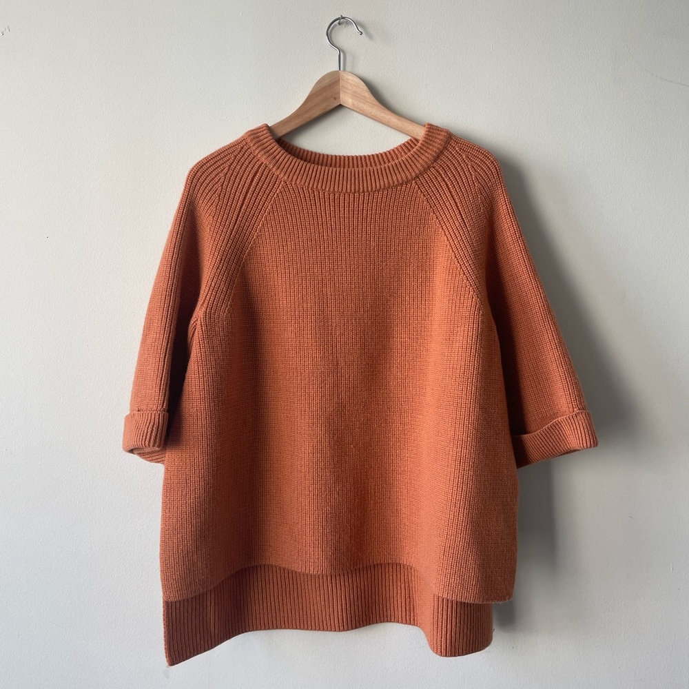 COS 100% wool orange sweater